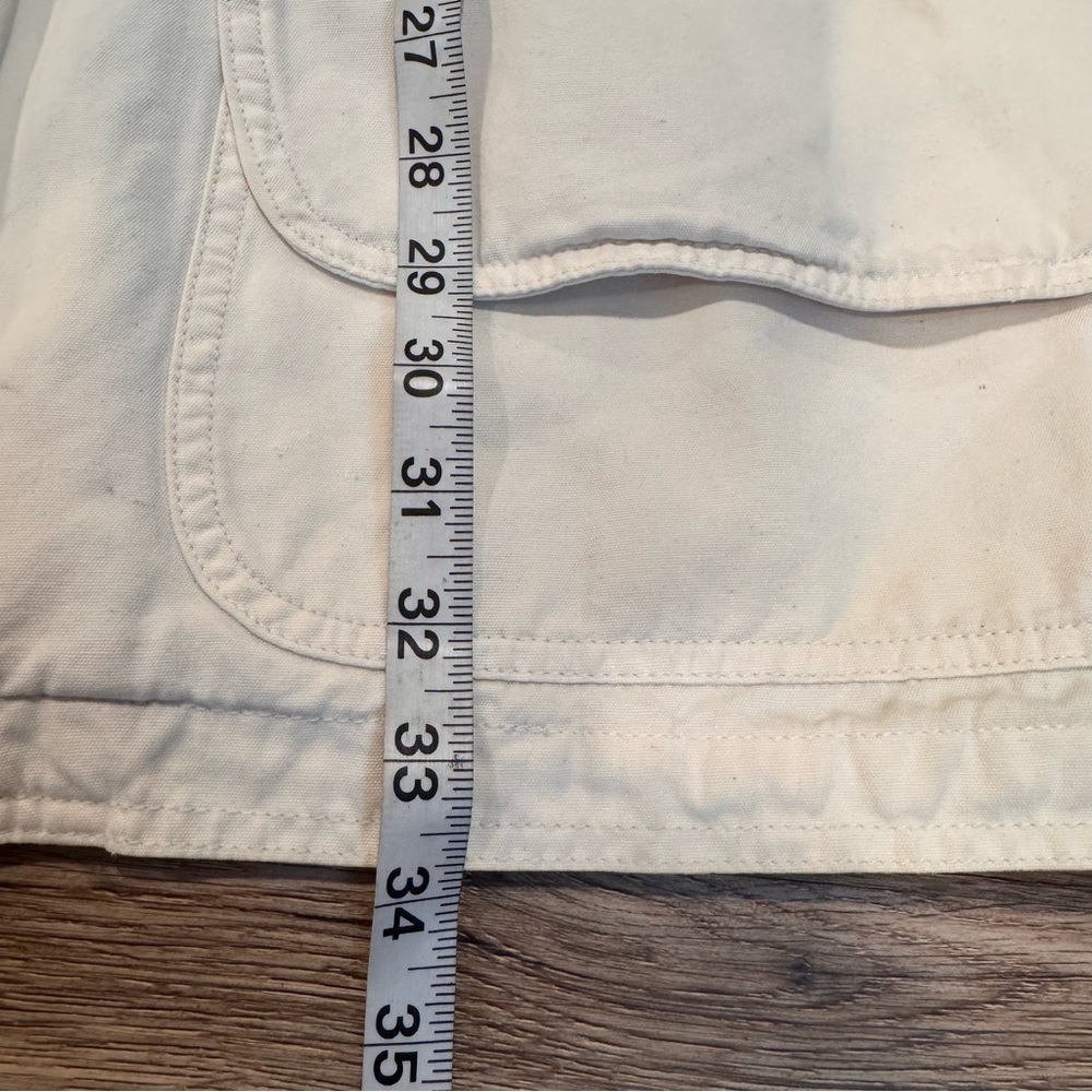 Vintage Lands End Jacket Mens Button Close Canvas Flannel Lined Collar Vtg XL - Picture 4 of 7